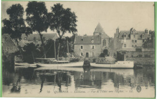 70 Quimper Locmaria vue de l'Odet vers l'eglise