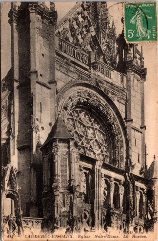 115 Caudebec-en-Caux église notre dame la rosace