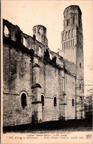 59 ancienne abbaye de Jumièges eglise notre dame côté nord