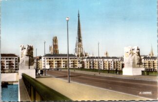 Rouen 76.540.98 le Pont Boiëldieu et Ses Statues