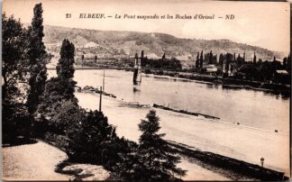 23 Elbeuf le Pont suspendu et les Roches d'Orival