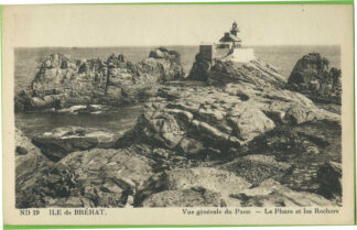 19 Ile-de-Bréhat Vue générale du Paon le Phare et les Rochers