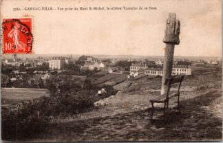 3760 Carnac-Ville vue prise du mont Saint michel le celèbre tumulus de ce nom