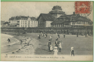 Saint-Malo 235 le casino et l'hôtel franklin vus de la plage