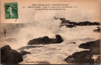 Saint-Malo etude de Vagues Près le Fort National 3395