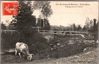 782 Environs de Rennes Pont Réan paysage près du moulin