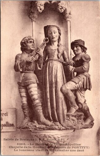 6096 le martyre de sainte appolline chapelle de la houssaye environs de Pontivy