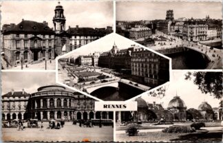 Rennes multi vues L’hôtel de ville et la mairie place de la mission le théâtre les Serres du thabord la Poste et Ses petits Jardins