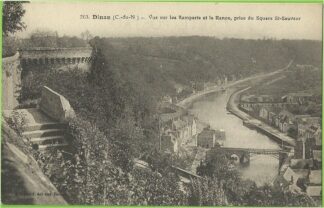 Dinan 369 Vue Sur les Remparts et la Rance prise du Square St-Sauveur