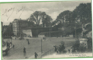 Brest 127 vue prise des glacis vers la place des portes