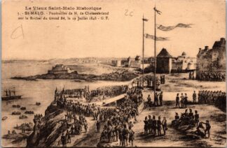 3 Saint-Malo funérailles de M. de Chateaubriand sur le rocher du grand Bé 19 juillet 1848