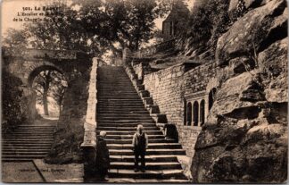 501 Le Faouët l'escalier et le beffroi de la chapelle sainte barbe