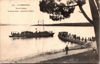 2384 LE MORBIHAN Ile aux Moines Le Grand Pont Arrivée du Vapeur