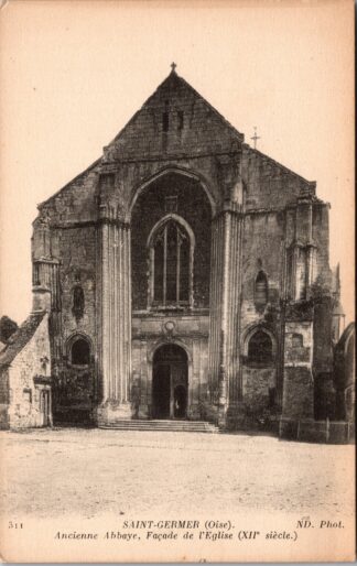 311 saint-germer ancienne Abbaye façade de L'eglise